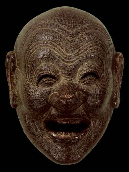 Bugaku mask - type "emimen" - 12th century